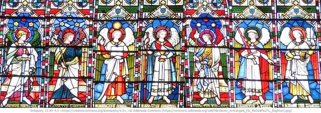 7大天使：セント・マイケル・アンド・オール・エンジェルズ教会のステンドグラスより（1862年・イギリス）
