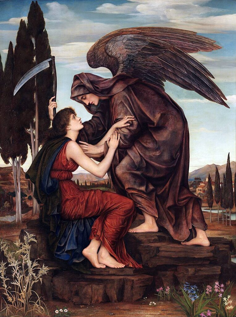 大天使アズラエル：エヴリン・デ・モーガン作（1881年）
