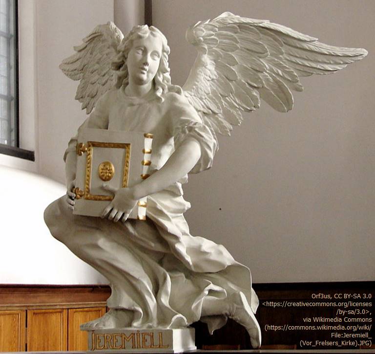 大天使ジェレミエル：救世主教会の祭壇画（デンマーク・2012年撮影）