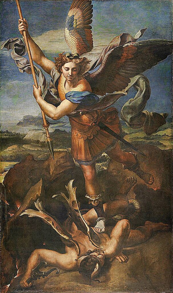 大天使ミカエル：ラファエロ・サンツィオ作「グラン・サン・ミッシェル」（1518年）