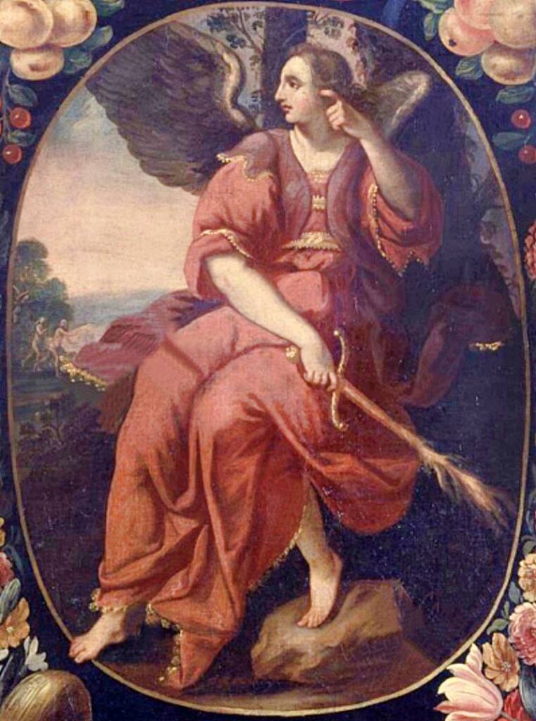 大天使ラジエル：スペイン派の絵画（作者不明・17世紀）